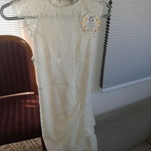 Cream color Crocheted lace size 2 dress , new/tags